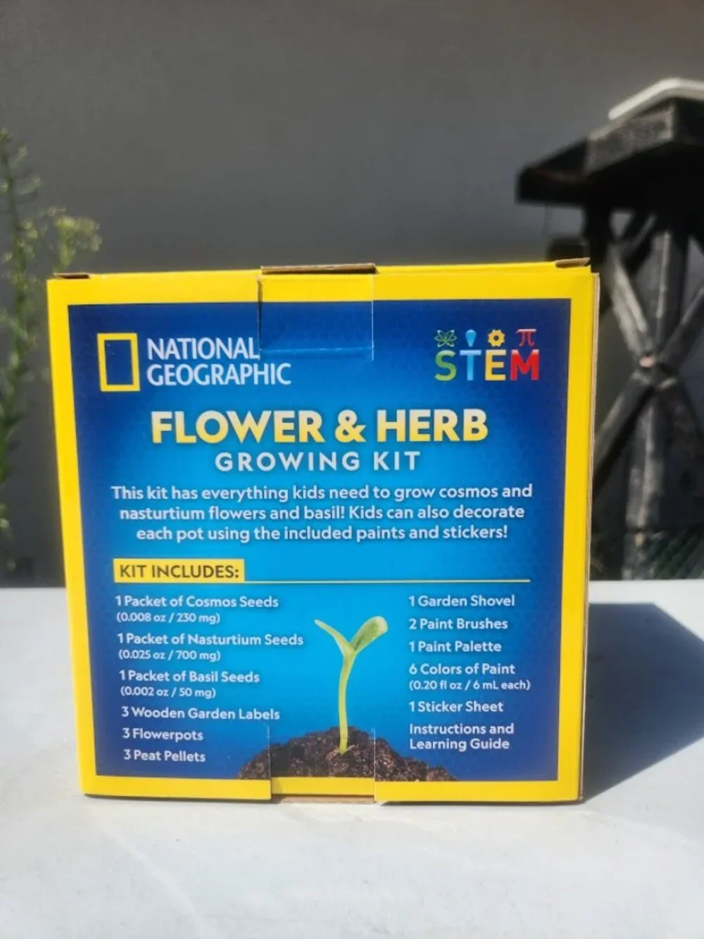 New National Geographic Flower and Herb Gardening Activity Kit for Kids Indoor O